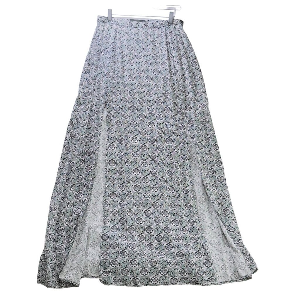 MINKPINK Women's Boho Maxi Skirt Geometric Floral Print Black & White Size M - Picture 6 of 13